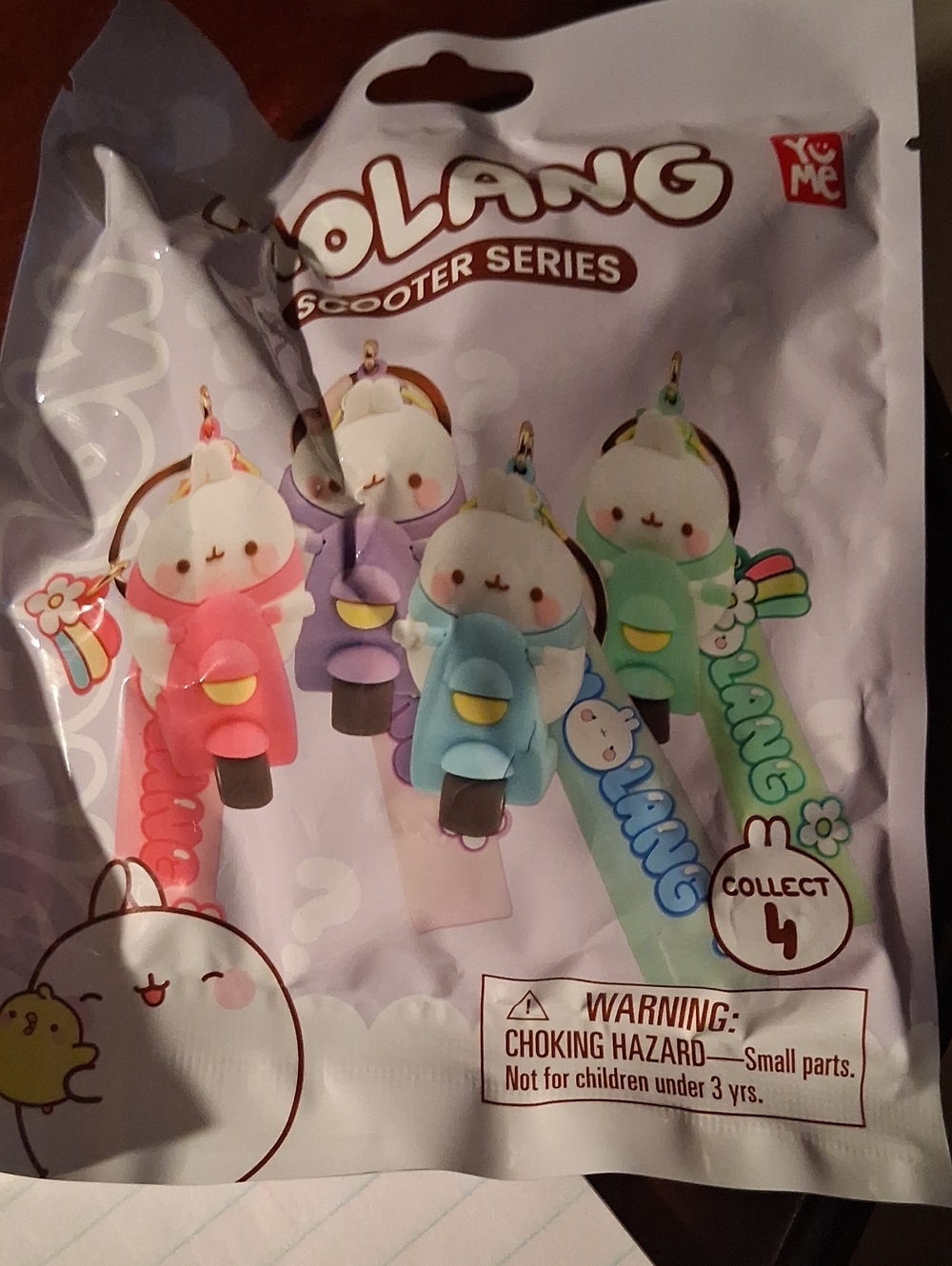 Mola Kids Scooter Keychain  Blind Bag One Per Ba- Pink, Purple, Blue, Mint Green